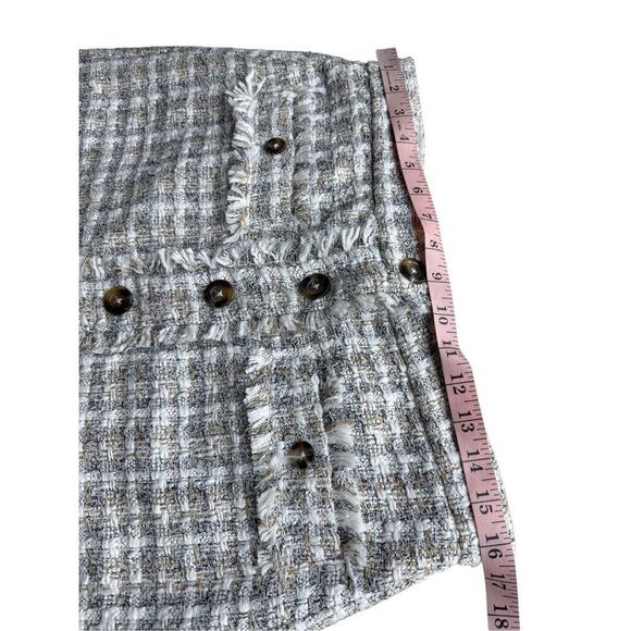 Ann Taylor Petite Fringe Tweed Button Skirt Size 10P - Picture 8 of 10